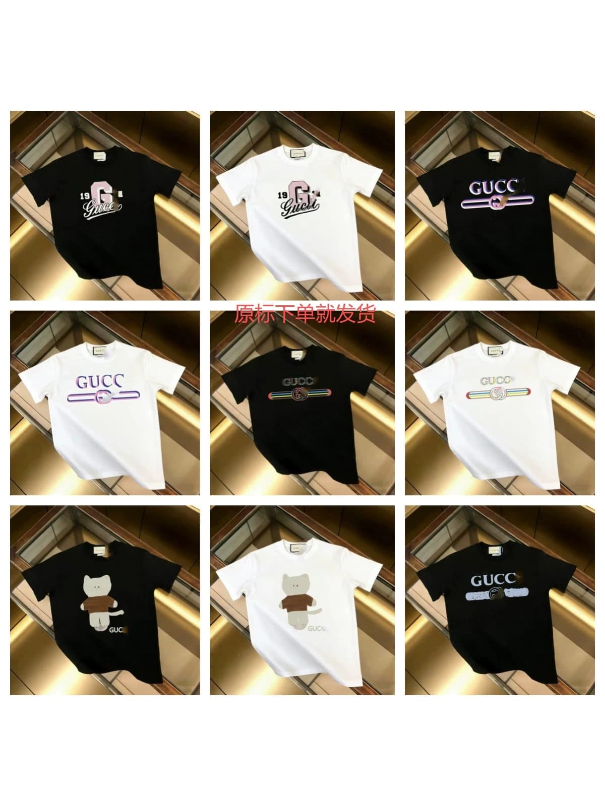 New Gu Full Print Qi Magic Patch Short Sleeve Internet Celebrity Ins Top Clothes Top T-Shirt