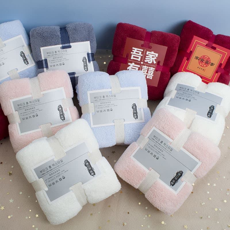 Coral Fleece Towel, Wedding Candy Supplies, New Year, Women's Day Gift, Wholesale, Festive, Soft, Home Use