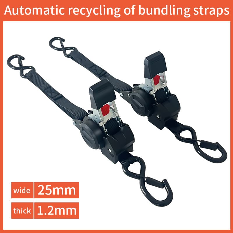 Cross-border Auto Retractor Self-Retracting Elastic Tie-Down Strap Car Cargo Fixing Strap