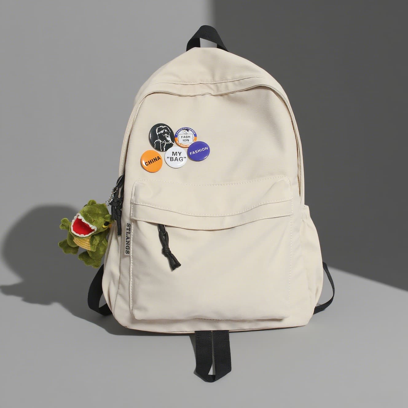 Schoolbag female junior high school student high school student simple versatile backpack Japanese solid color casual college student lightweight backpack female