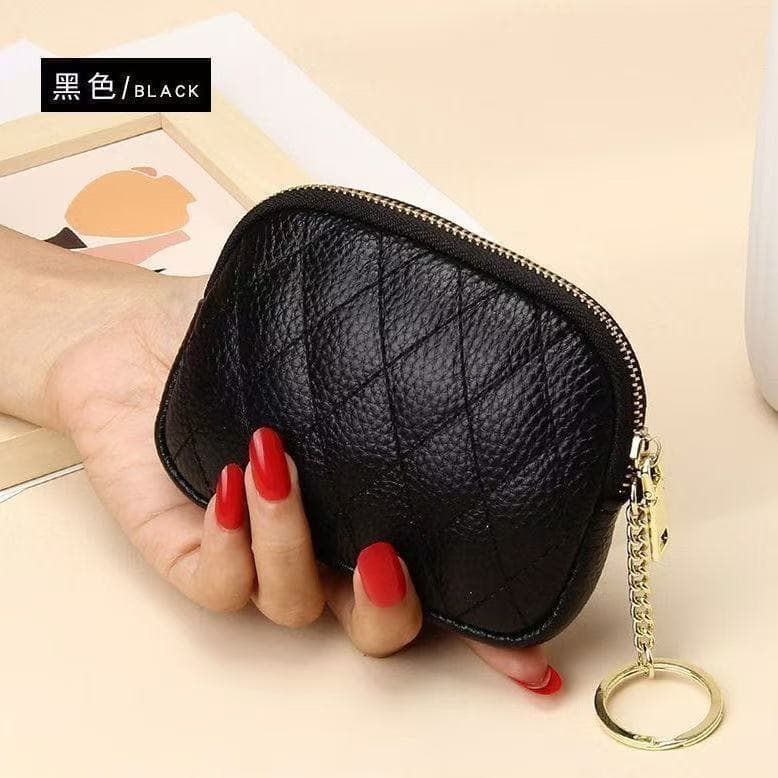 Trendy Key Case Soft Leather Mini Wallet 2024 New Style Women's Fashionable Coin Purse Cute Small Bag