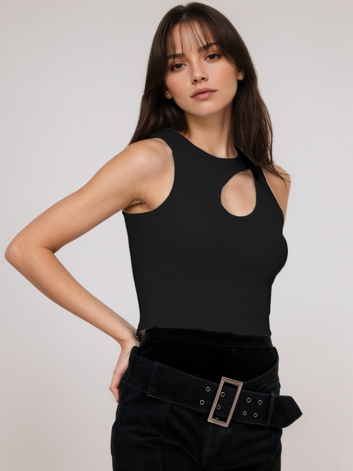 Sexy Hollow Lace Ribbed Camisole Top for Women Summer Design Sense Niche Hot Girl Inner Wear Short Backless Outerwear Top
