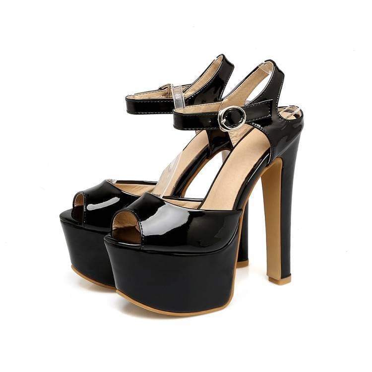 Women's Sandals Cross-Border New Year Fashion Summer Peep Toe Professional One-Strap Platform High Heels Plus Size