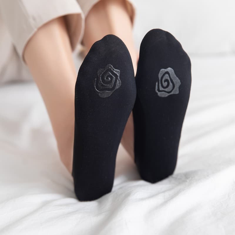 Plus Size 39-42 Ice Silk Boat Socks for Women, Shallow Mouth, Summer Thin, Cotton Sole, Silicone Anti-Slip, Non-Slip, Invisible Short Socks