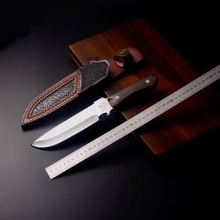 Cross-border Hot Selling Outdoor Knife Camping Tactical Knife Portable Sharp High Hardness Full Tang Straight Knife Fixed Blade Small Knife