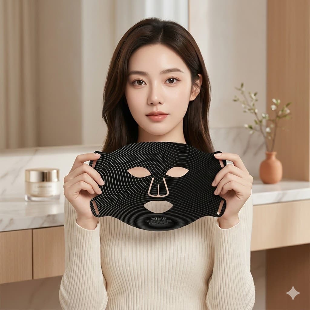 LED Face Mask Light Portable Red Light Therapy for Face Red