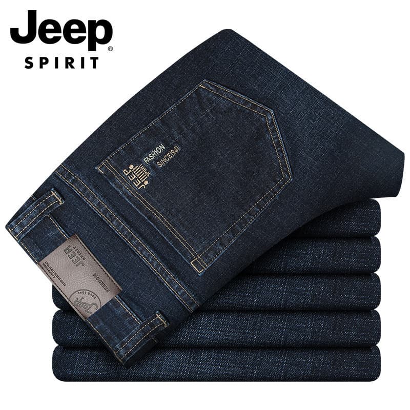 Autumn Winter Thick Denim Jeans for Men Casual Stretch Long Pants Loose Straight Leg Jeans Men's Pants Drop Shipping