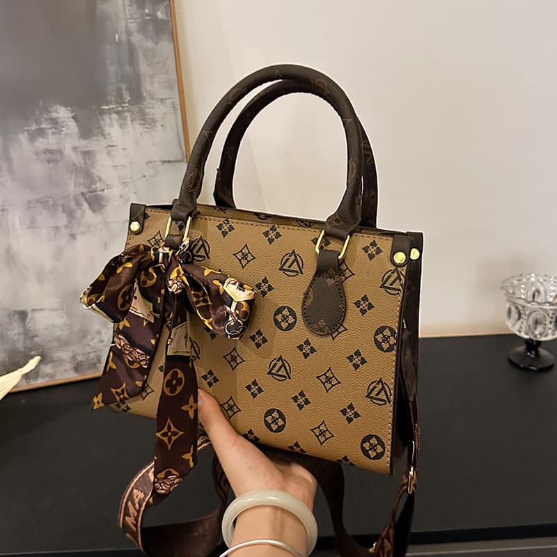 Premium Light Luxury Monogram Tote Bag Women 2026 New Trendy Square Bag Fashion Versatile Shoulder Crossbody Bag