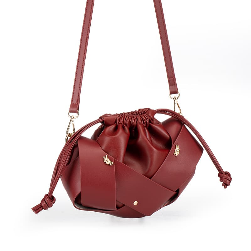 Cross-border New Apple Bag Gift Bag Creative Single Shoulder Underarm Bag Crossbody Woven Drawstring Women's Bag