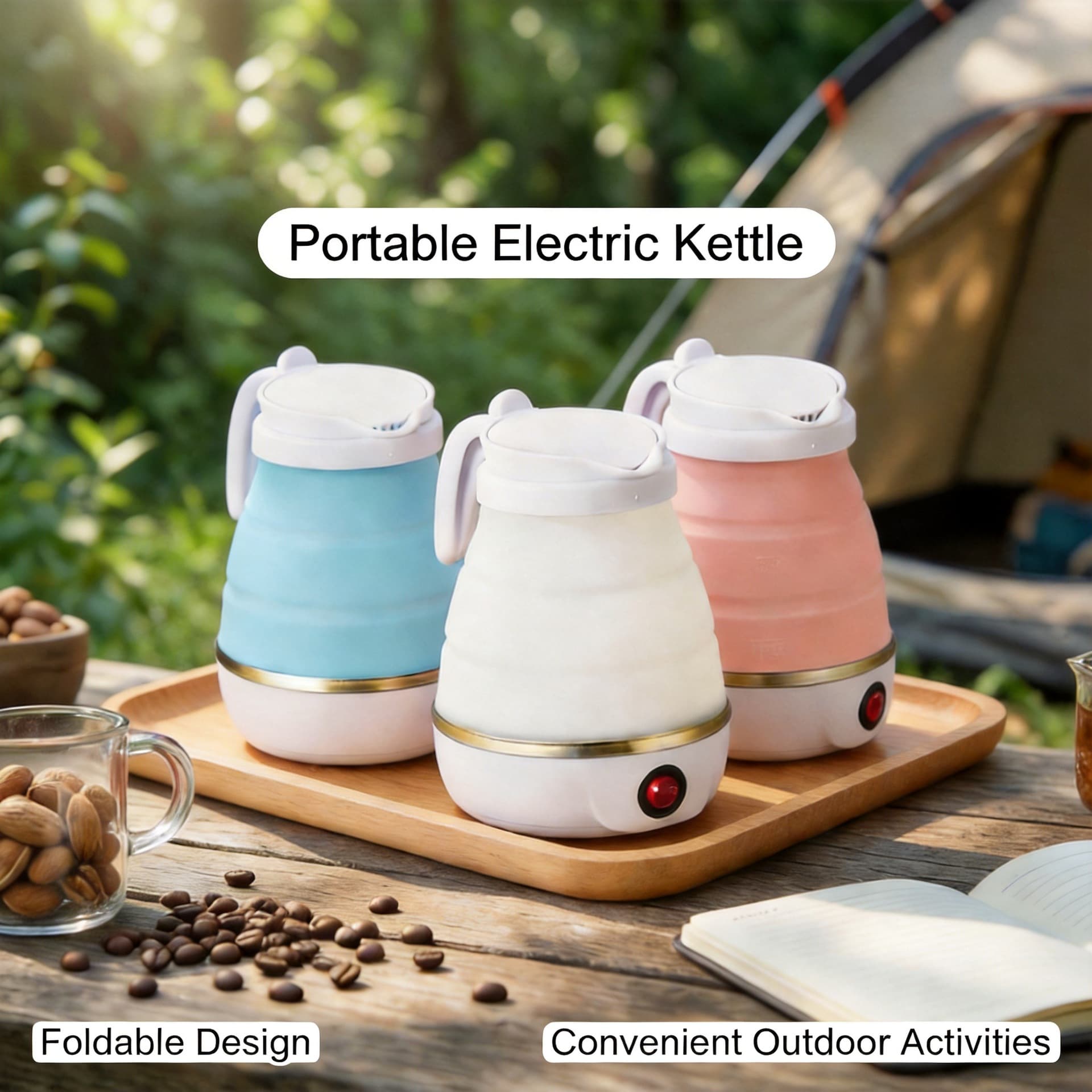 Portable Small Foldable Water Kettle Silicone Mini Kettle