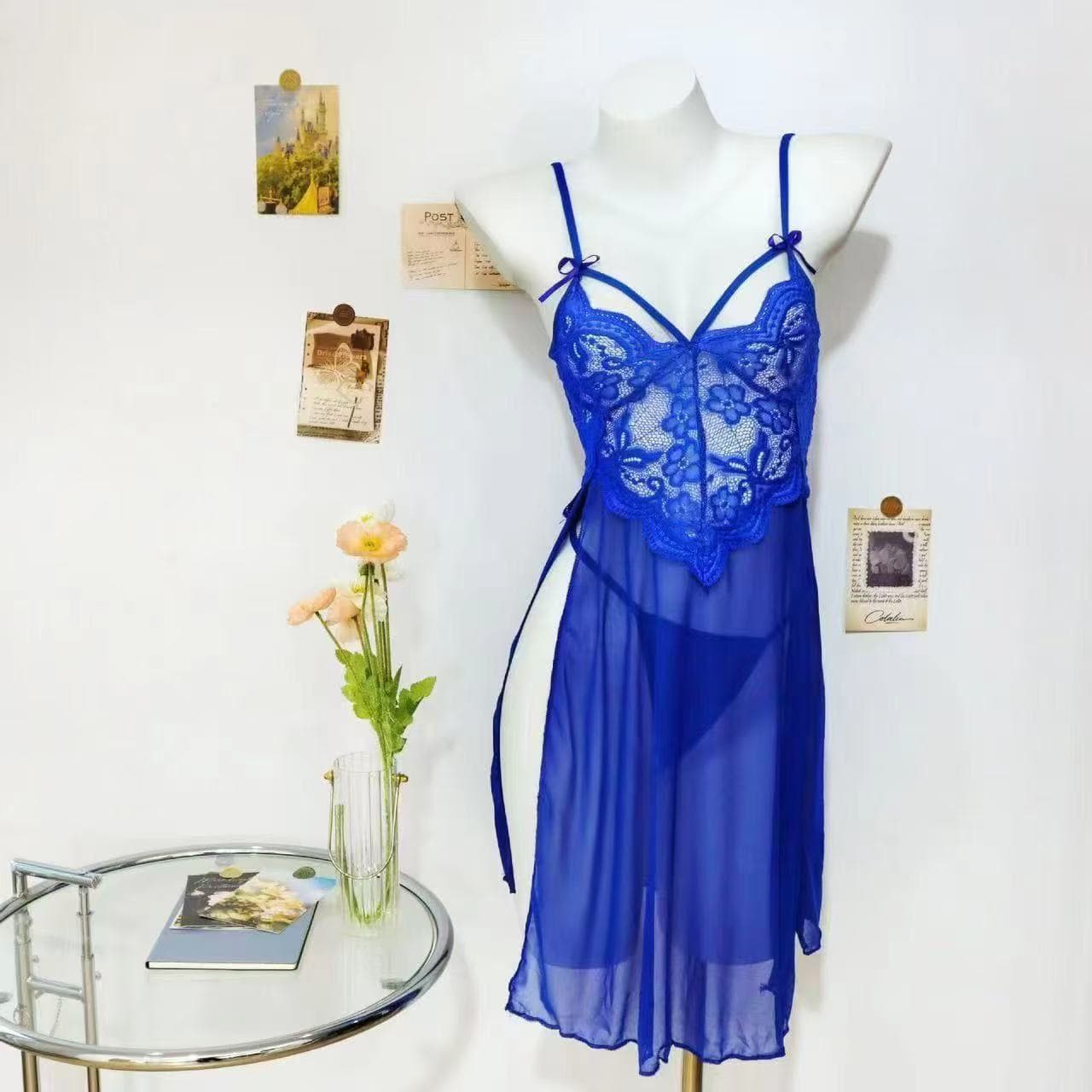 New Amazon US/EU Cross-Border Lingerie Pure Desire Plus Size Sexy Lace Sleepwear Thin Style