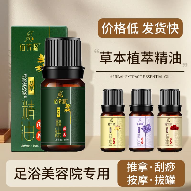 Plant Essential Oils Ginger Mugwort Lavender Rose Oil for Foot Therapy Body Massage Indoor Aromatherapy Wholesale