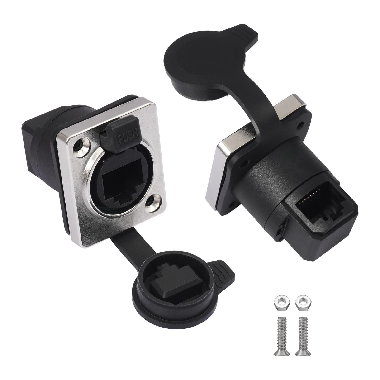D-type panel mount module RJ45 female to female gigabit connector RJ45 passthrough network adapter
