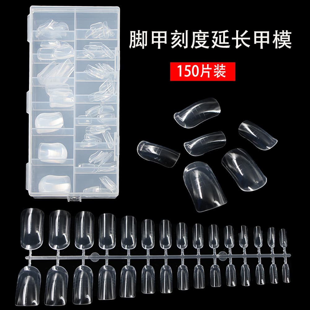 Hot Selling Nail Forms 150pcs with Scale Quick Extension Nail Forms for Gel Nail Extension Toenail Forms