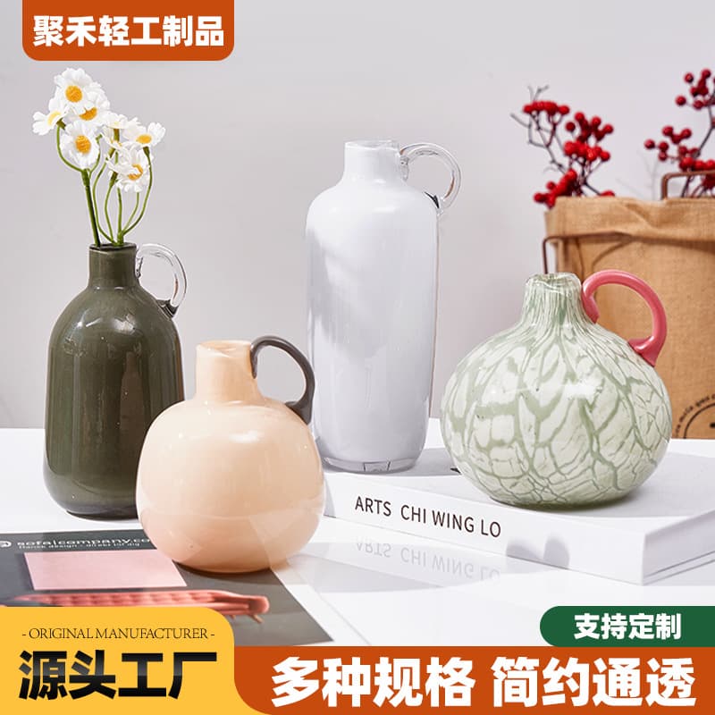 Vase Set Modern Minimalist Home Decor Living Room TV Cabinet Ornament Matching Floral Art Vases