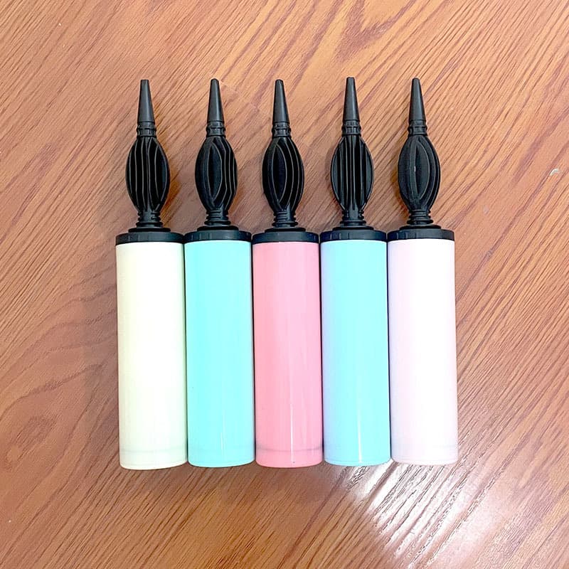 Manufacturer Wholesale Hand-Push Air Pump Balloon Pump Dual-Outlet Push-Type Macaron Color Inflator