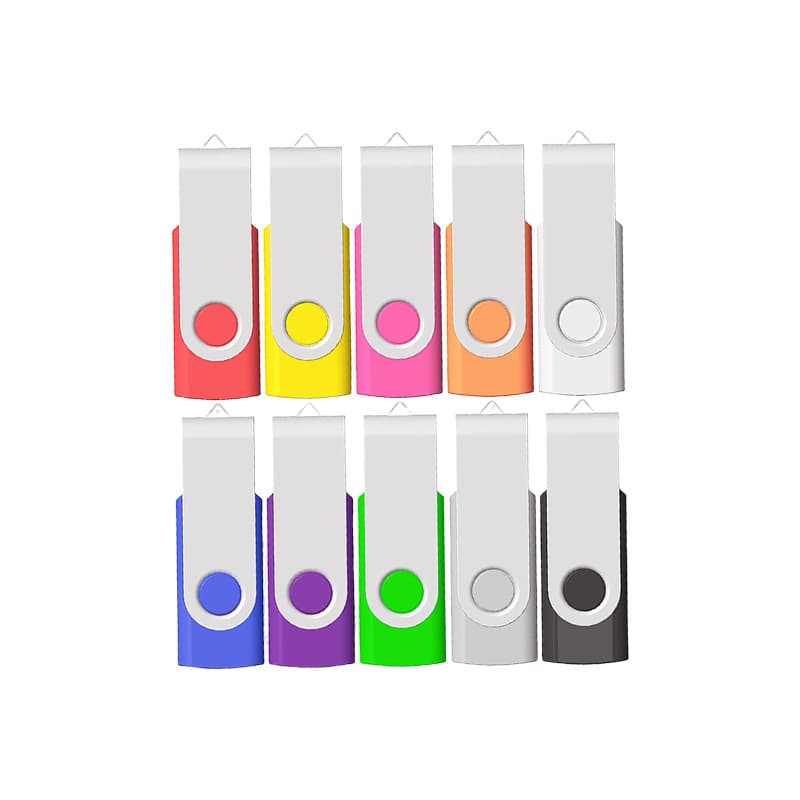 Rotating Clip USB Flash Drive 128GB High Capacity Bulk Cross-Border Engraving Bidding Advertising Gift High-Speed 32G