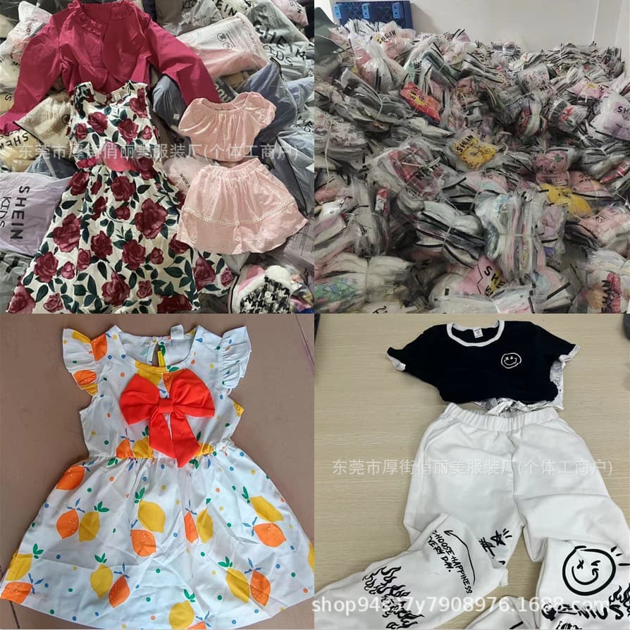 SHEIN Kids Clothing Mixed Lot Cartoon Tops Children's Apparel Southeast Asia Cross-Border Export
