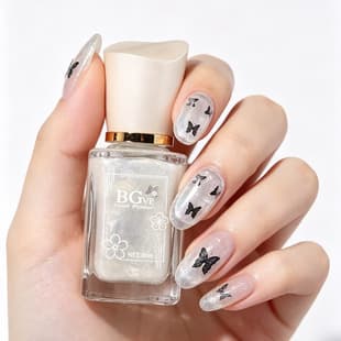 Cross-border BG306 Micro Gel Non-peel Nail Polish No-bake Quick-dry Nail Color Trendy Blue Gray 14ml