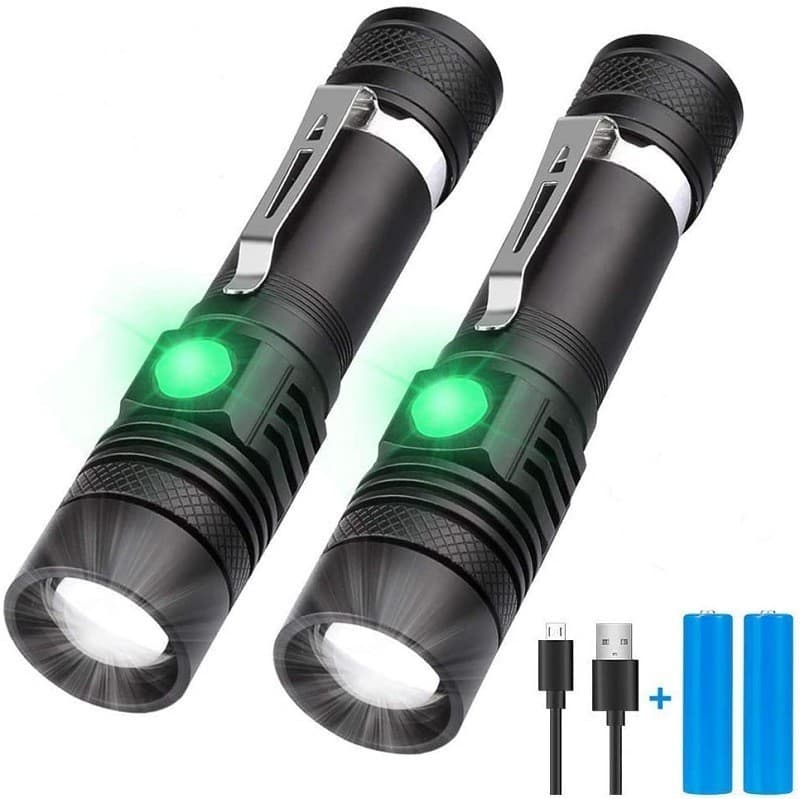 New T6 High-Power Long-Range Flashlight USB Rechargeable Zoomable Mini Flashlight Factory Direct Cross-Border
