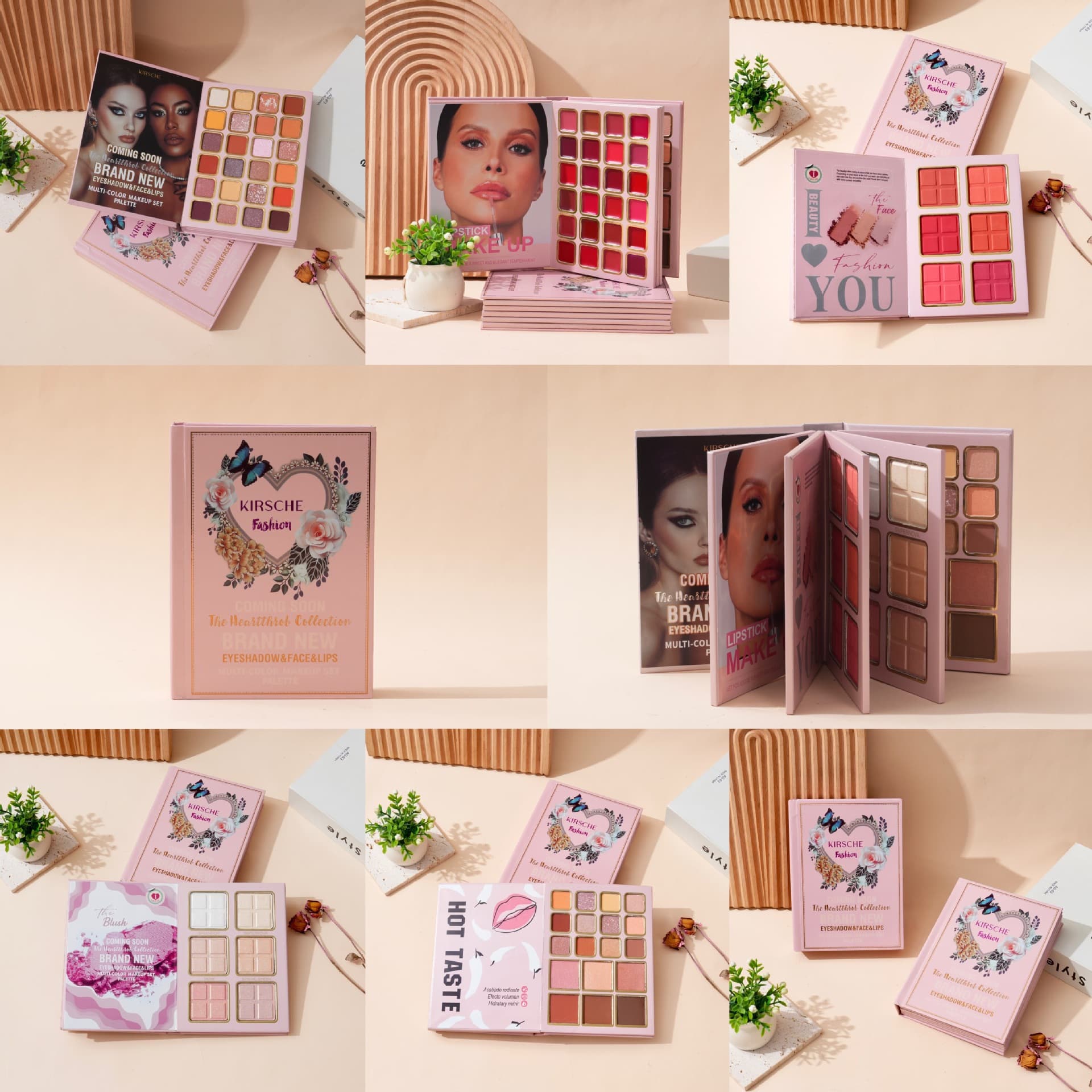 Cross-Border BOOK Makeup 5-Layer Book Palette Shimmer Matte Earth Tones Foreign Trade Small Batch Long-Lasting Eyeshadow Book