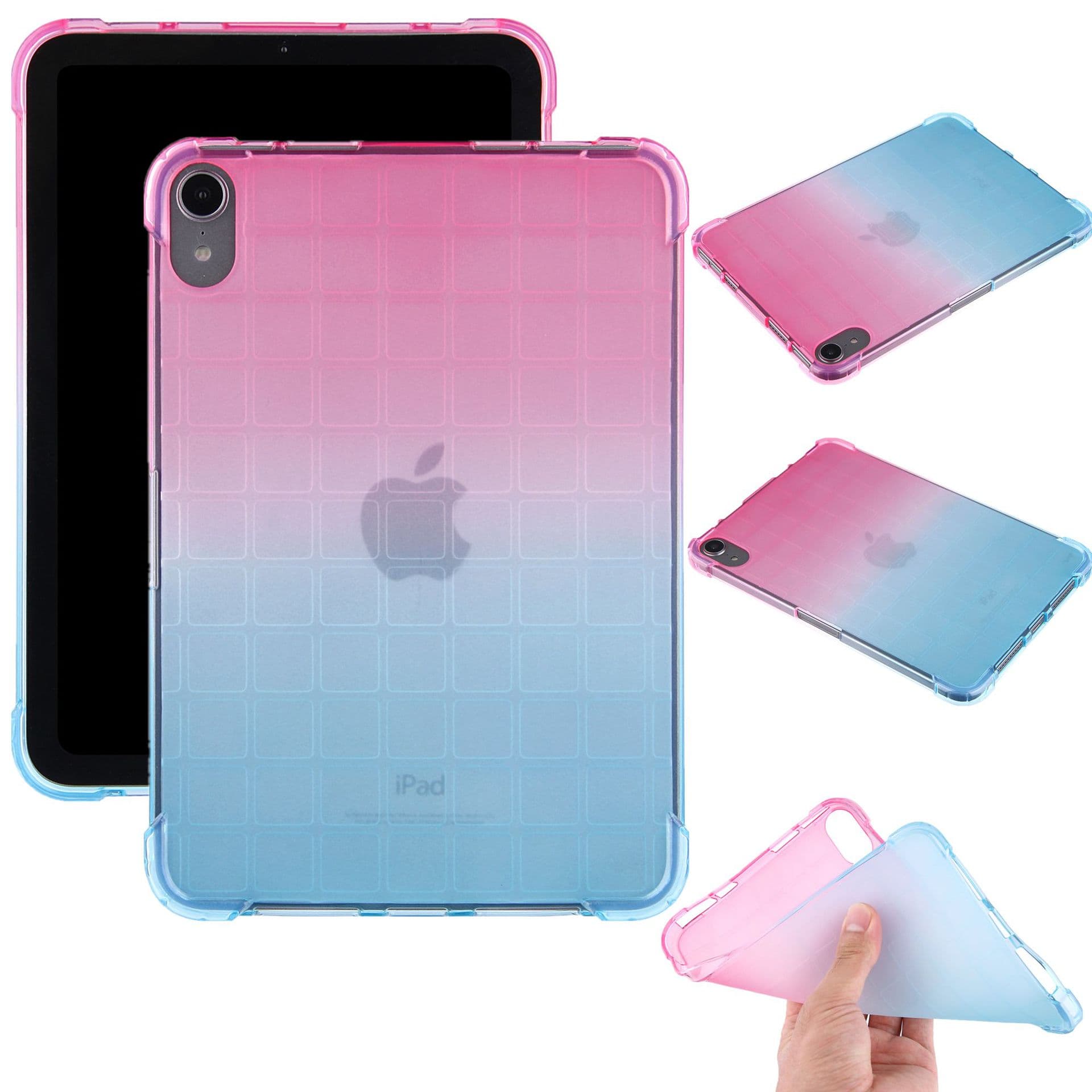 iPad 10.2-inch Gradient Soft Case, 9.7 Soft Case, Mini 6 Full-Wrap Airbag, 10th Gen 10.9 Compatible Air5 Silicone Case