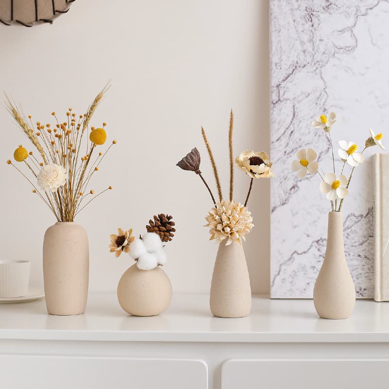 Wholesale cream style decorations, vase ornaments, living room, bedroom, TV cabinet, dried flowers, desktop decoration, drop shipping