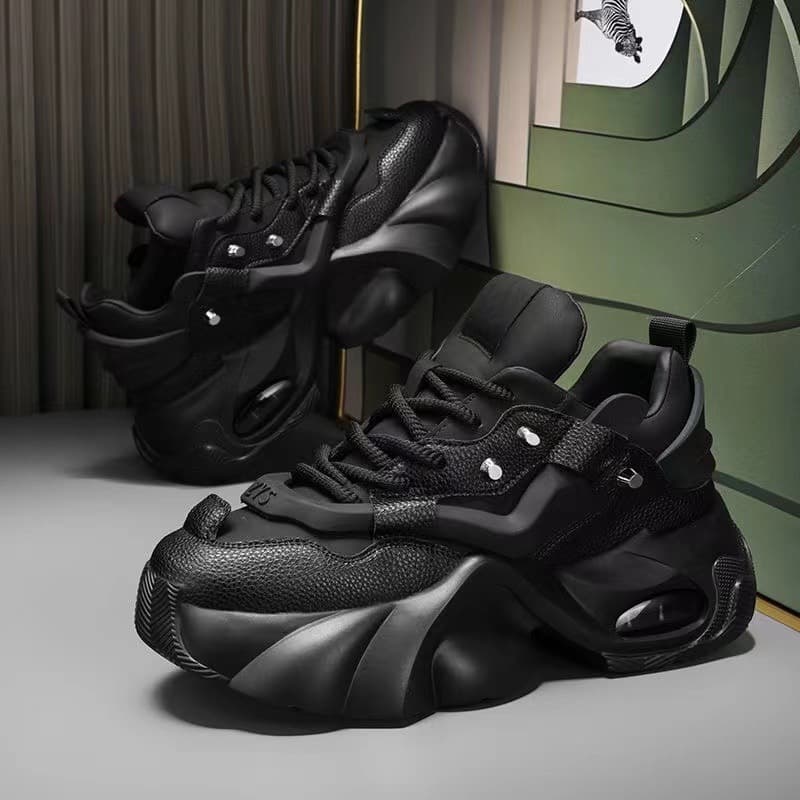 Cross-border Large Size Men's Shoes 2026 Trending Dad Sneakers Sports Fashion Versatile Wear-resistant Thick Sole Height-increasing Casual Shoes