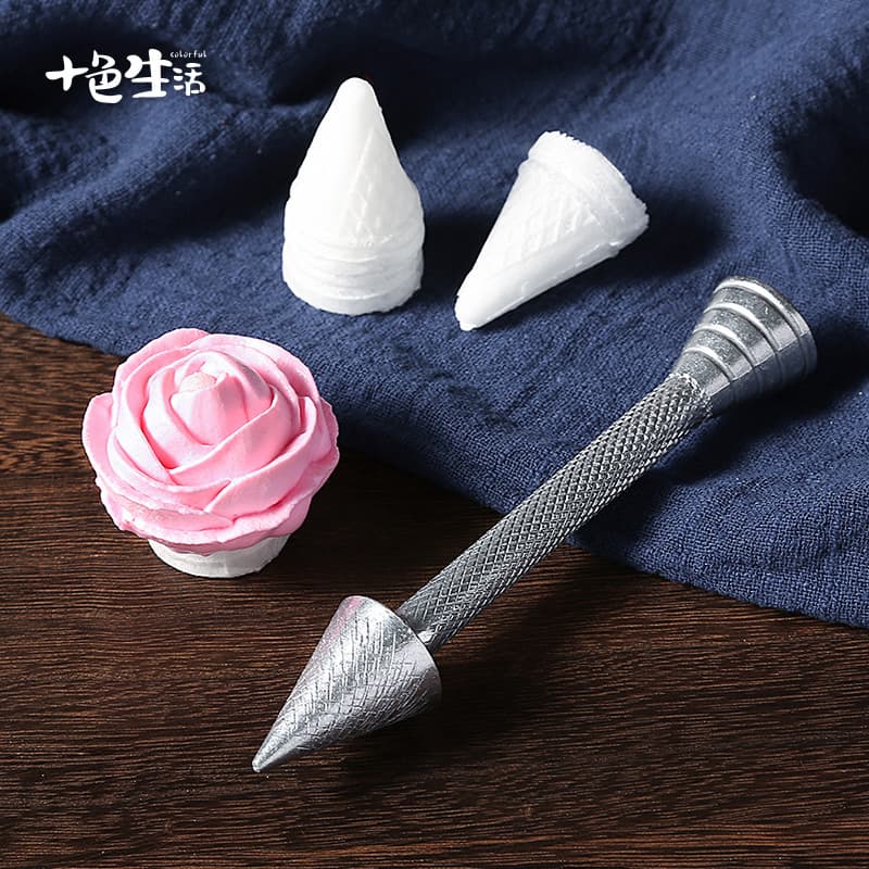Korean Piping Nozzle Rice Paper Base Aluminum Alloy Piping Stick Piping Base Cake Cream Baking Tool Set Complete Set