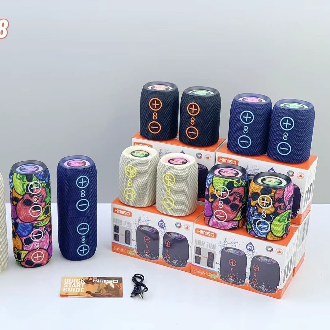 New Kms-808 One-To-Two Magnetic Wireless Bluetooth Speaker Portable 20W Audio Card Gift Small Speaker