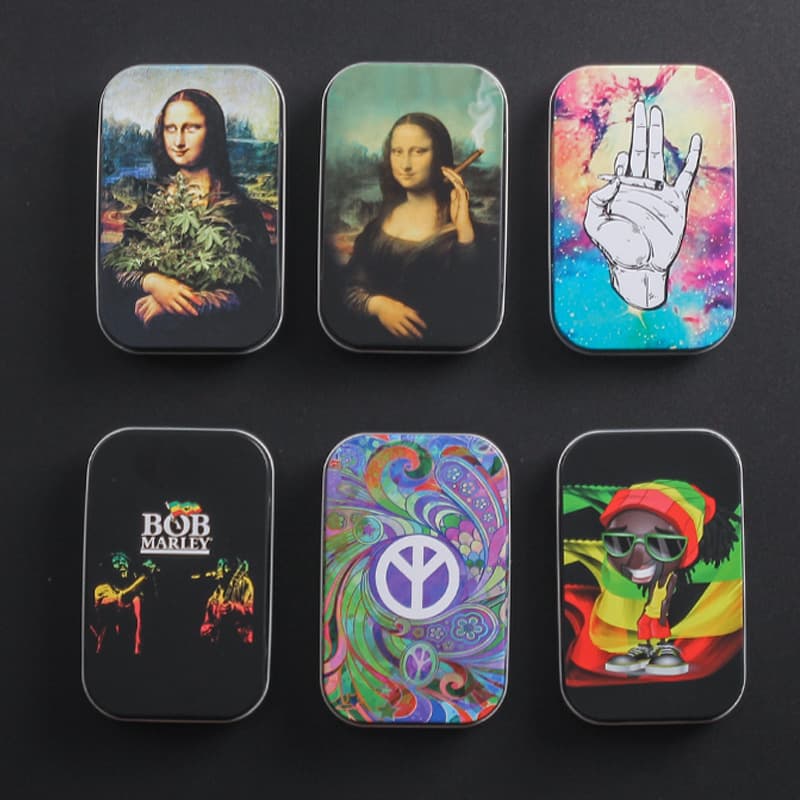 Creative and personalized tinplate tobacco box 20-pack cigarette box hand-rolled tobacco box portable men's box smoking set