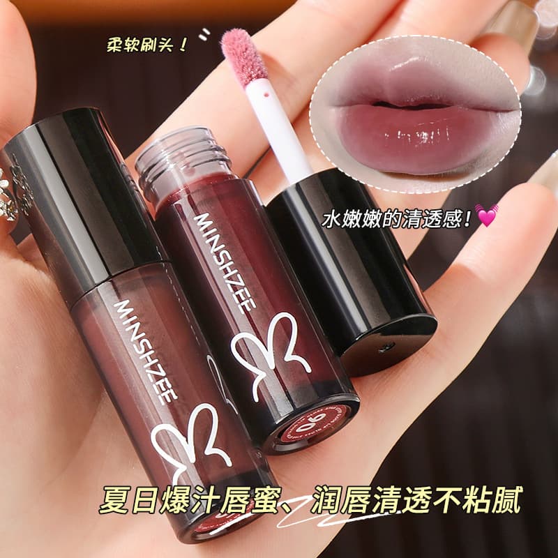 Mingxizhi Lip Gloss Mirror Lipstick Lip Gloss Student Party Brightening Nude Lip Gloss Frozen Plump Lip Mirror Lip Gloss Cross-border