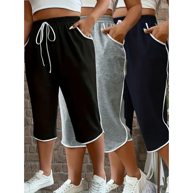 2026 New Cross-border Drop Shipping Women's Stretch Capris Casual Pants Cross-border Drop Shipping