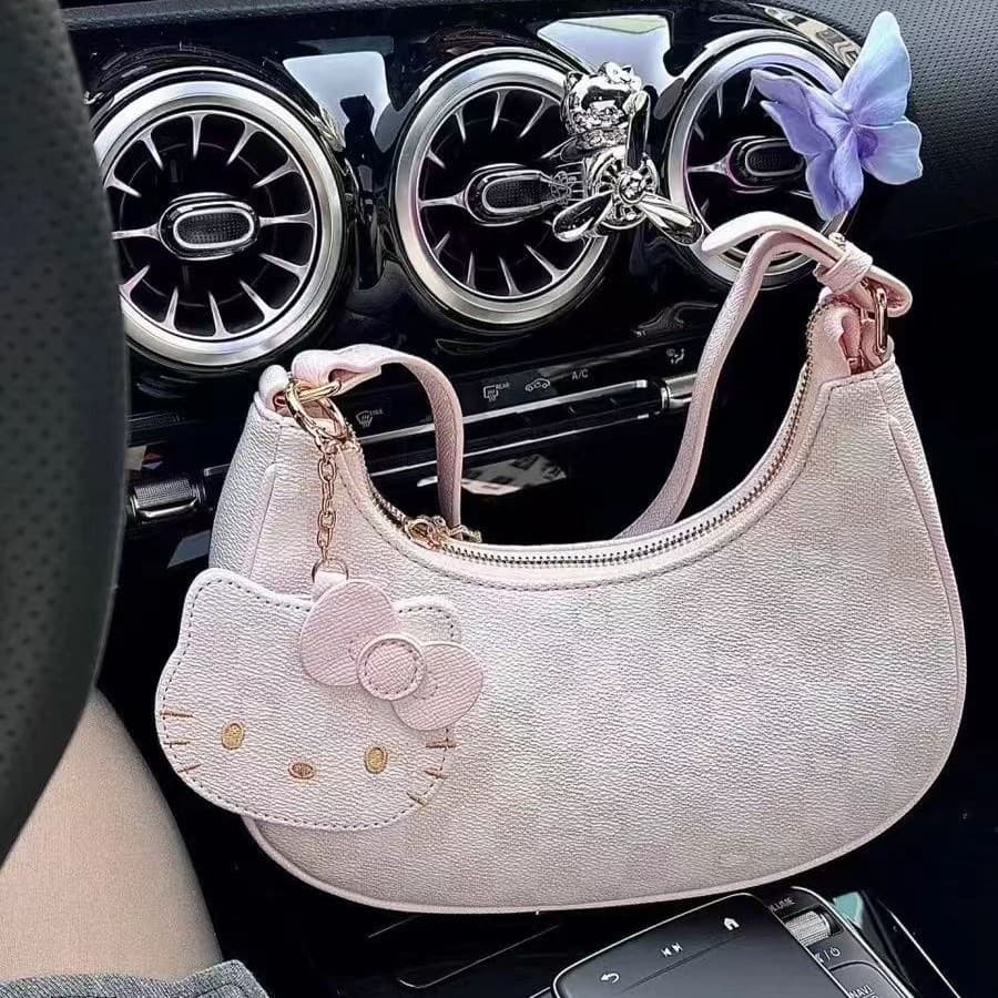 2024 Light Luxury New Kitten Single Shoulder Bag, Simple Fashionable Versatile Commuter Cute Small Backpack Crossbody Bag