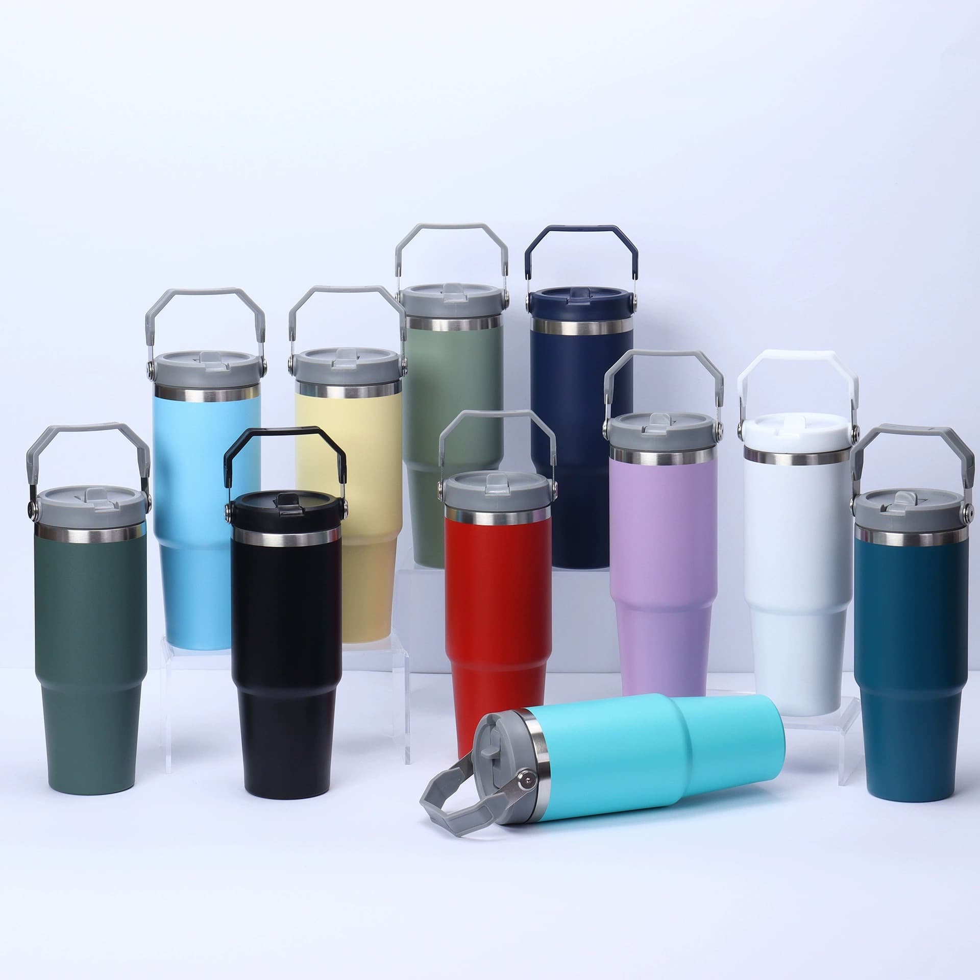 Cross-border 30oz Large Capacity Handled Car Cup 304 Stainless Steel Vacuum Insulated Cup Outdoor Portable Ice Tumbler