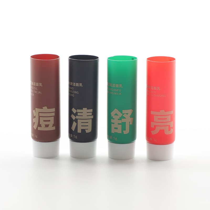 Portable facial cleanser packaging hose packaging material facial cleanser hand cream sub-bottle screw cap PE small Southeast Asia export