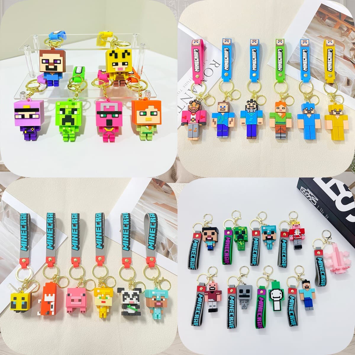 Minecraft Keychain Backpack Pendant Gift Car Bag Charm Wholesale