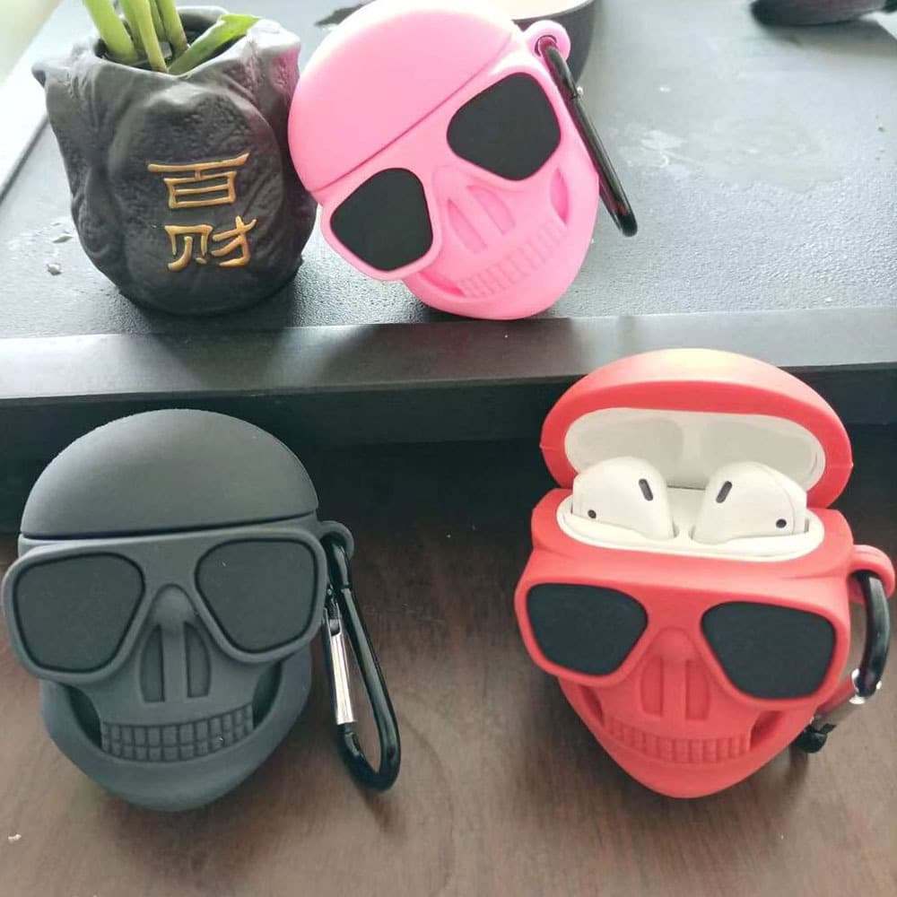 Cartoon 3D Skull Design Protective Case for Apple AirPods 3, 3rd Gen Bluetooth Wireless Earbuds