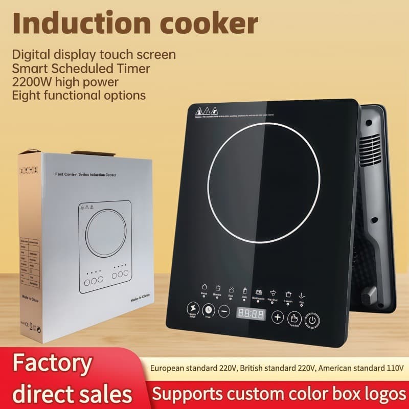 High-power Multifunctional Home Use Induction Cooker Square Commercial Electric Stove Large Pot Stir-fry Integrated Cooktop