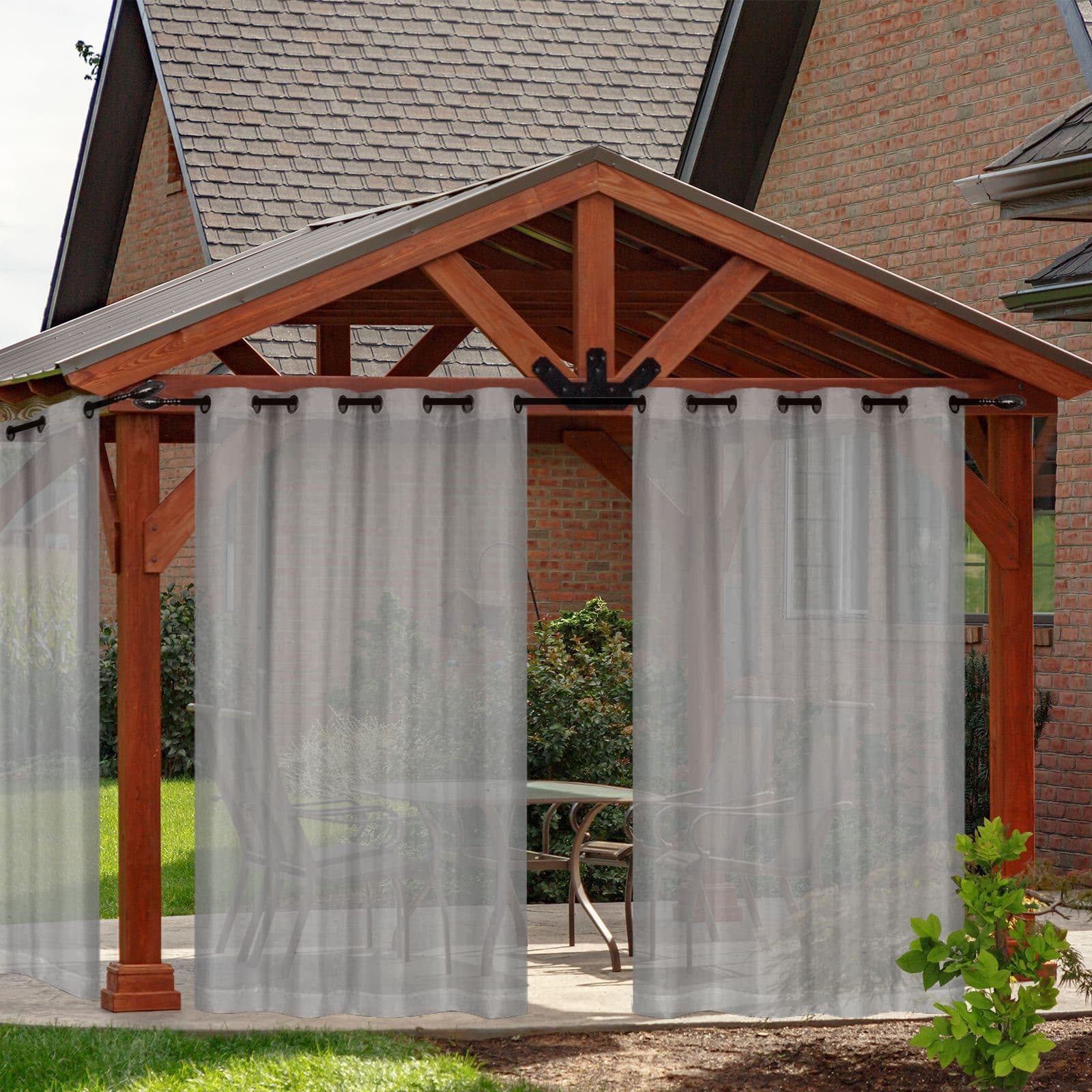 Outdoor Waterproof Gauze Curtains, Outdoor Terrace, Porch Pavilion, Translucent Window Screens, Spot Amazon Export Finished Curtains