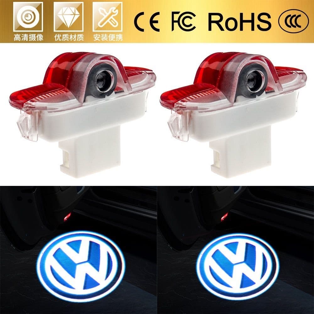 Cross-border compatible Volkswagen Golf 4 Skoda welcome light Golf series door projection laser light, no wiring required