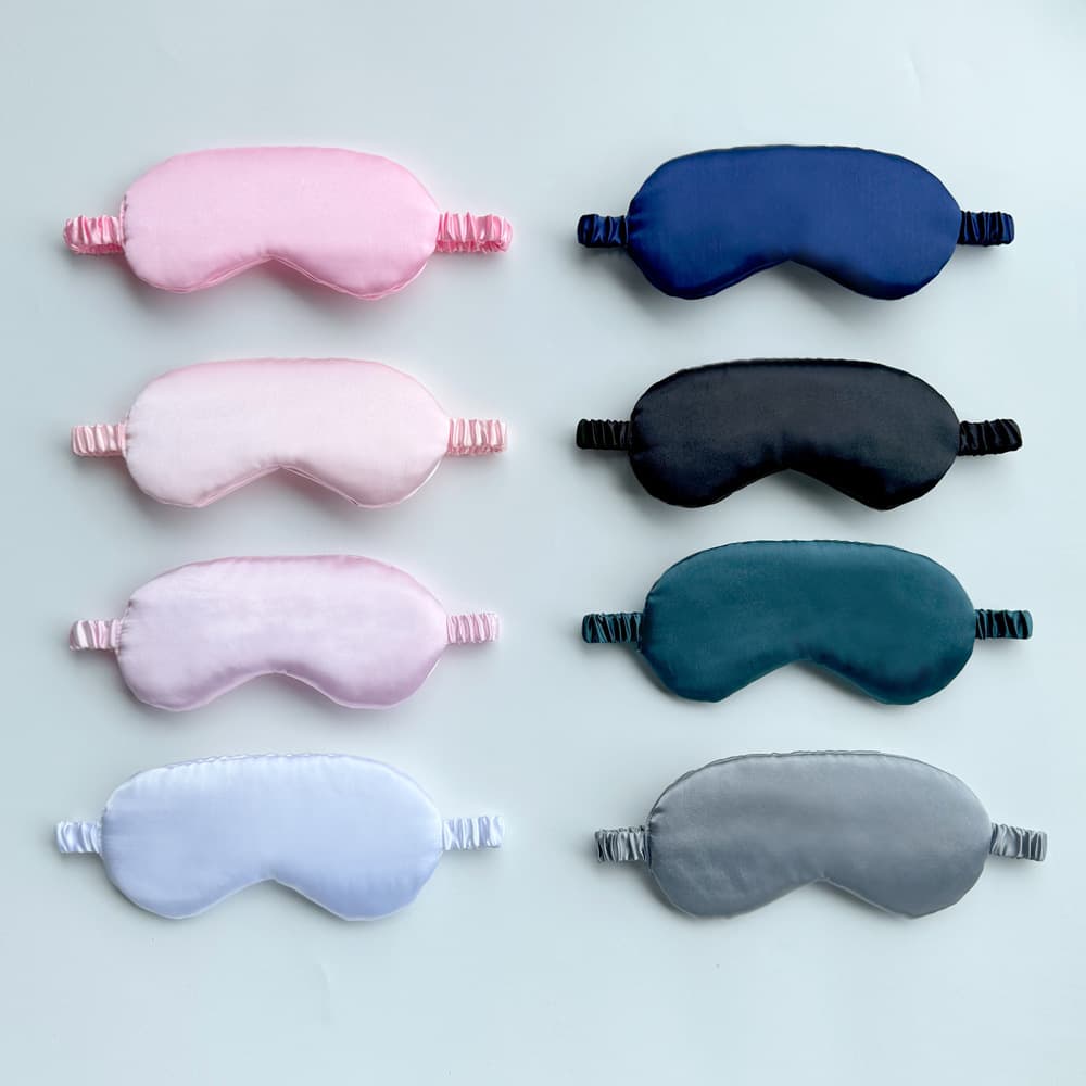 Eye mask, light-blocking and non-stressing, summer double-sided sleep mask for men and women, opaque, adjustable eye mask, sleep eye mask