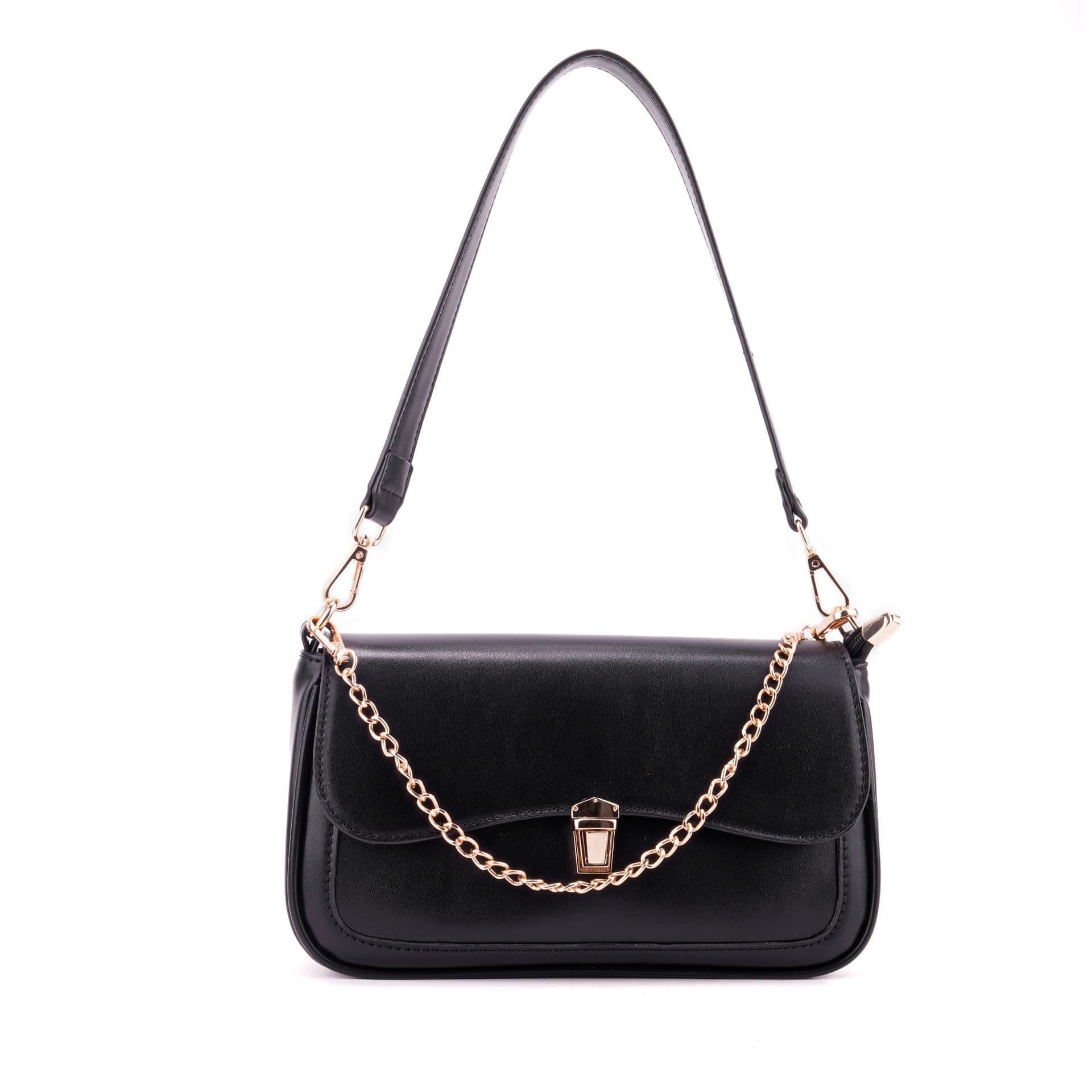 Simple high-end texture retro women's bag small fragrance style one-shoulder cross-body bag handbag versatile armpit women's bag baguette bag
