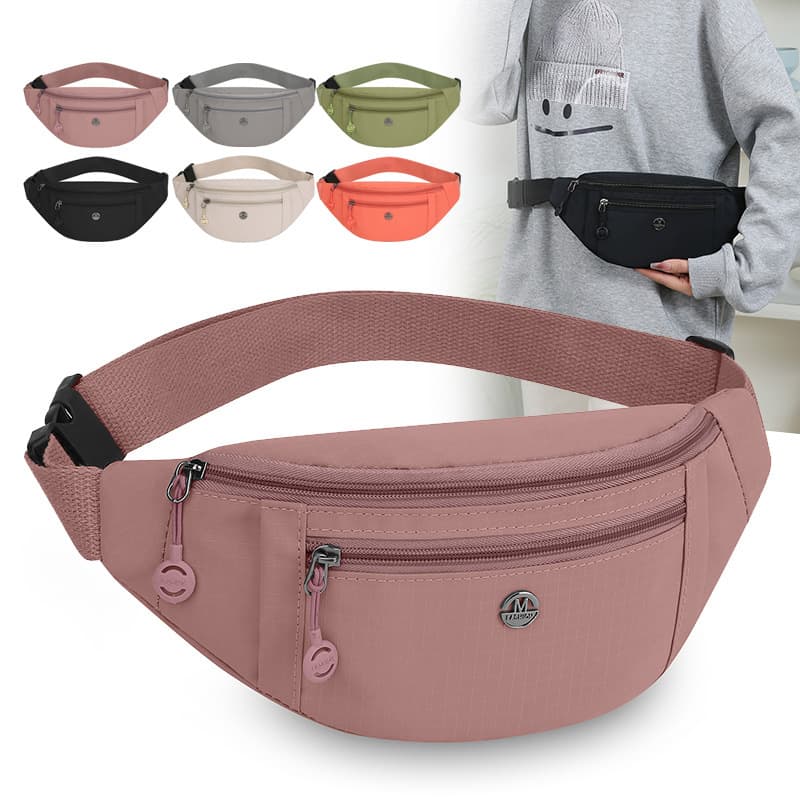 Water-repellent women's chest bag cross-border new nylon simple shoulder bag large capacity commuter crossbody bag sports waist bag