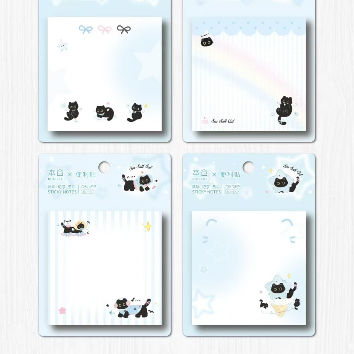 Popular Anime Sticky Notes for Students, Tearable Memo Pads, High-Quality Cartoon Design Notepads