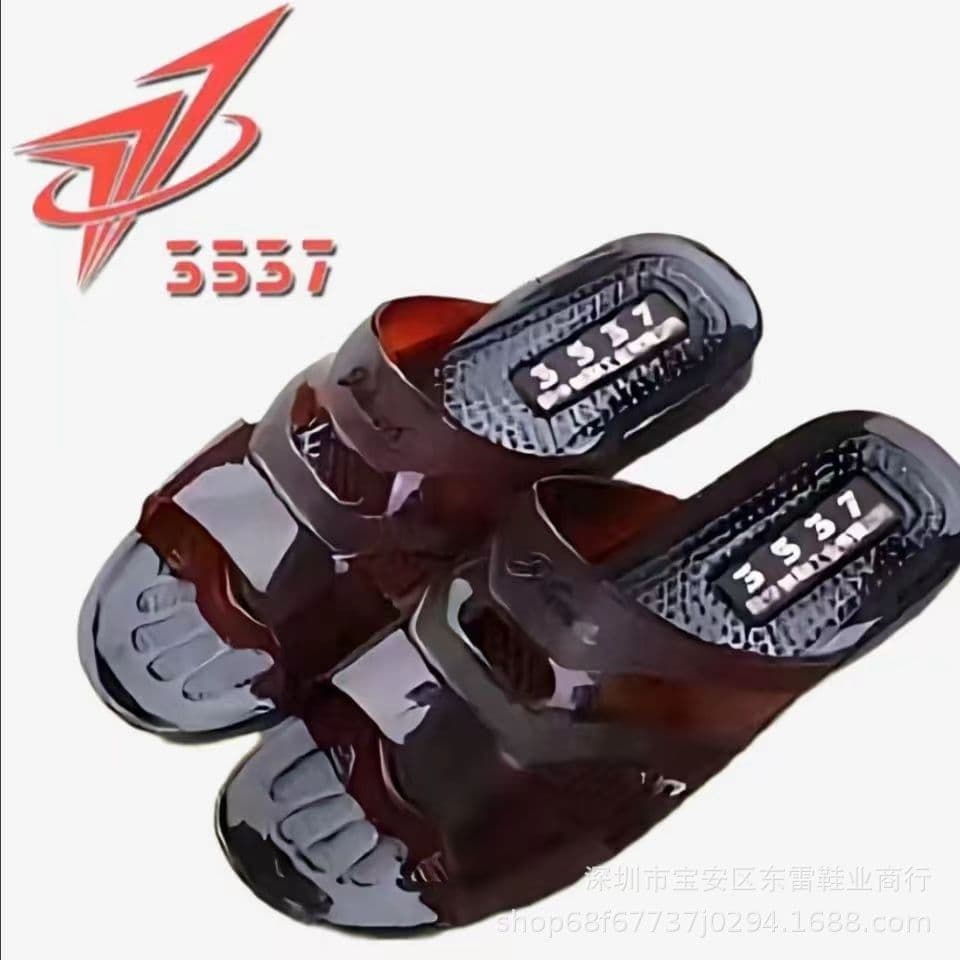 3537 Plastic EVA Men's Anti-Slip Sandals, Soft Jelly Bathroom Wear-Resistant, Odor-Proof Crystal Slippers