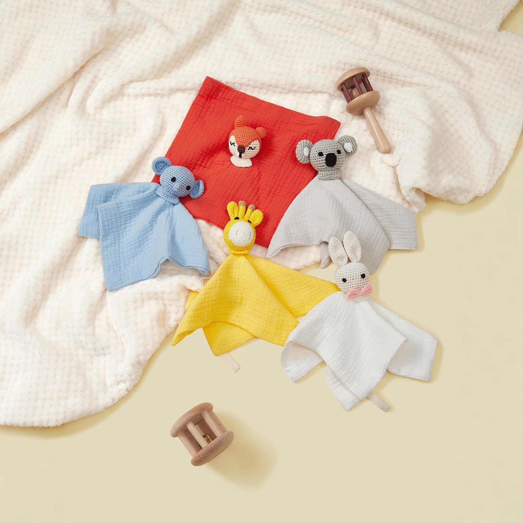 INS Amazon Best-Selling Baby Comfort Blanket Teething Toy Infant Toddler Towel Handkerchief Sleep Hand Puppet