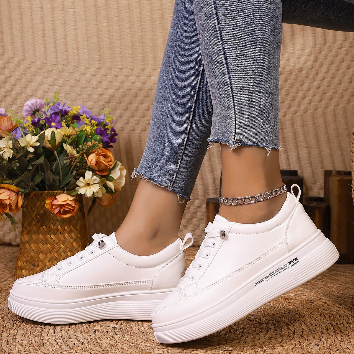 Women's Sneakers 2025 Four-Season Comfortable Versatile Casual Slip-On Shoes Board Shoes White Shoes for Women
