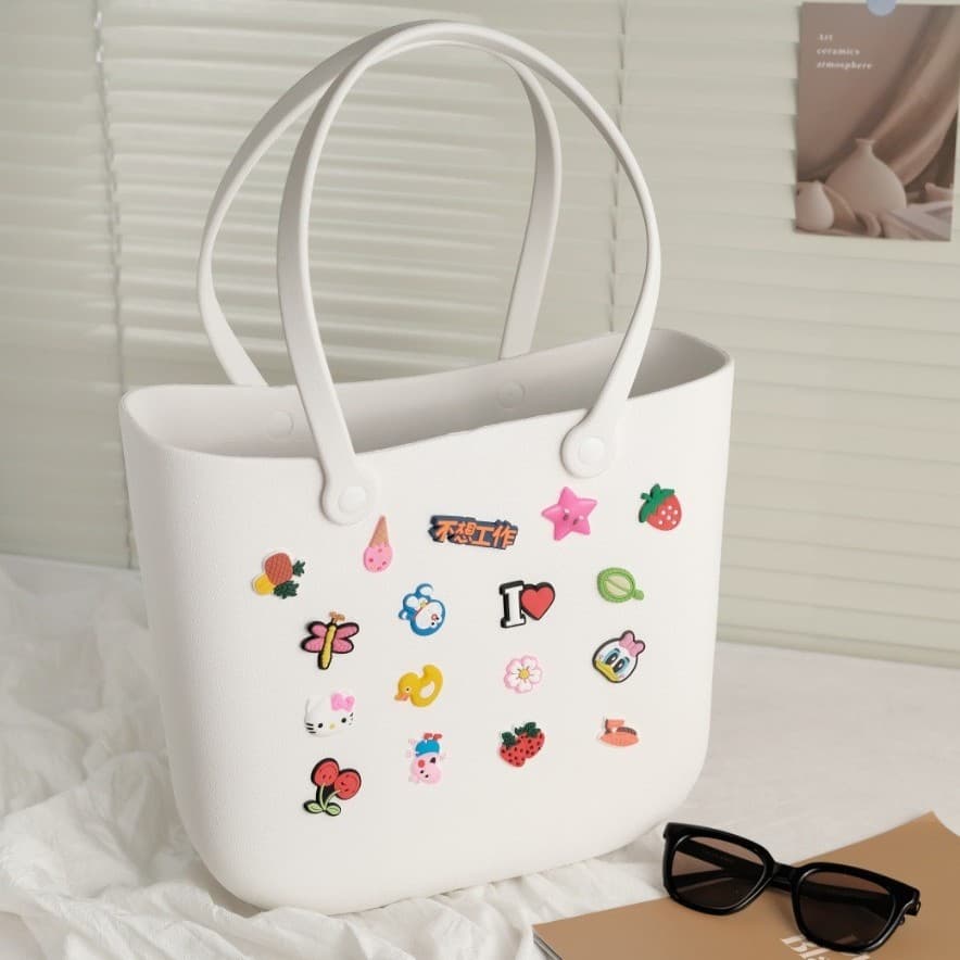 Portable DIY Casual Storage Hole Bag Original Fashion Lightweight Cartoon Decorative Accessory Bag Handheld Beach Bag
