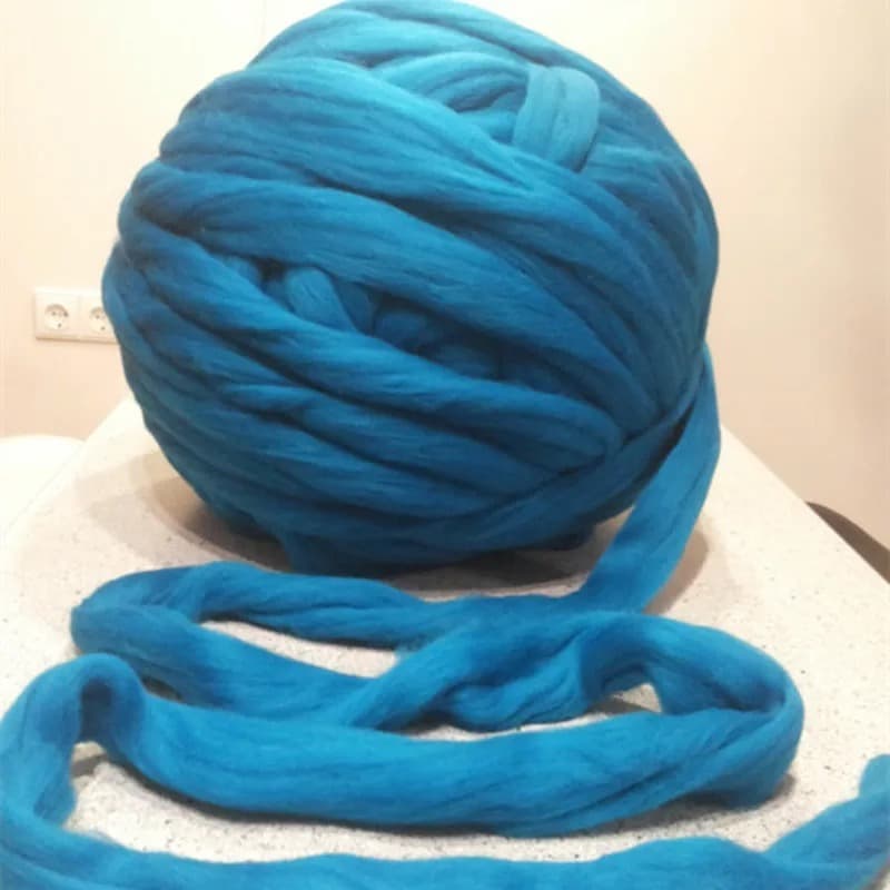 Hand-woven Blanket Yarn Multicolor Wool Yarn Super Thick 8cm Wool Roving Yarn Factory Direct DIY Super Thick Yarn